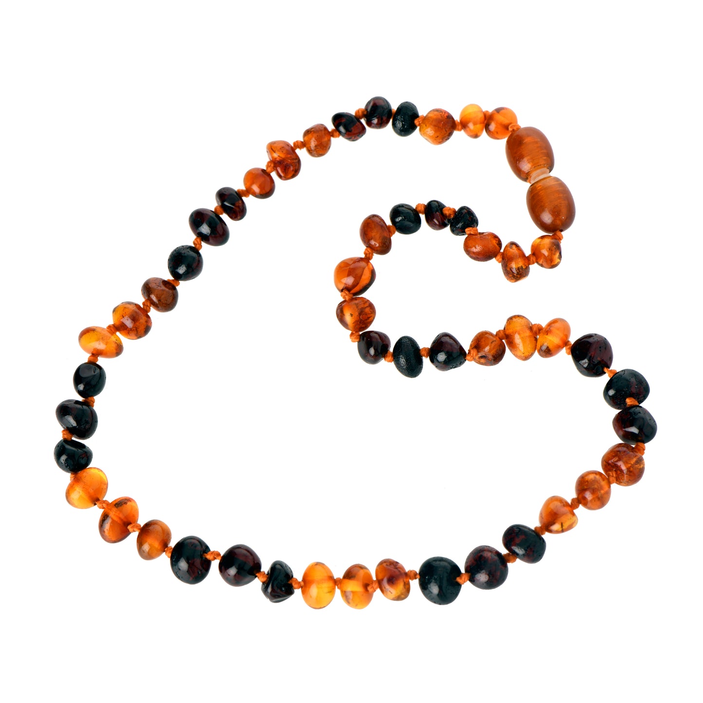 Teething necklace 3 Cherry 3 Cognac