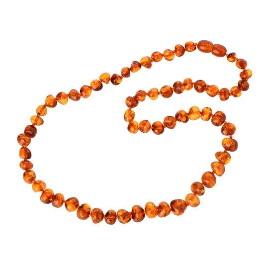 Adult Amber necklace Cognac