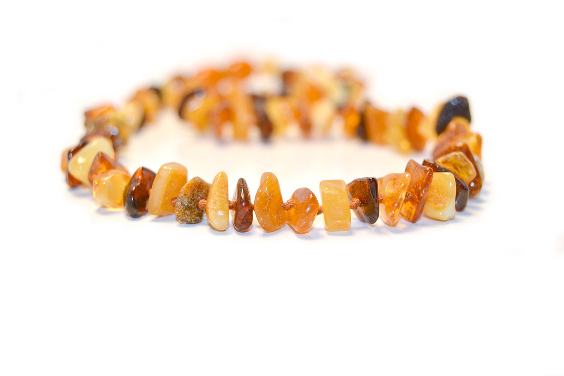 Teething necklace Chip Amber mixed