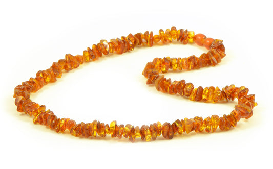 Teething necklace Chip Amber Cognac