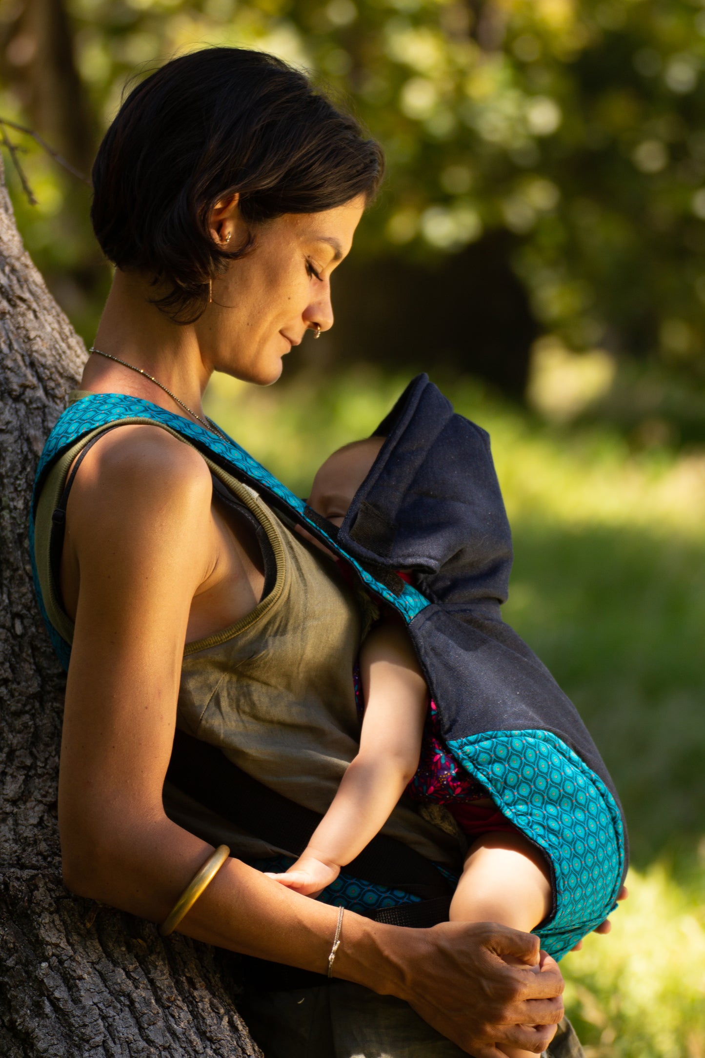 Baby Carrier Newborn Blue Denim