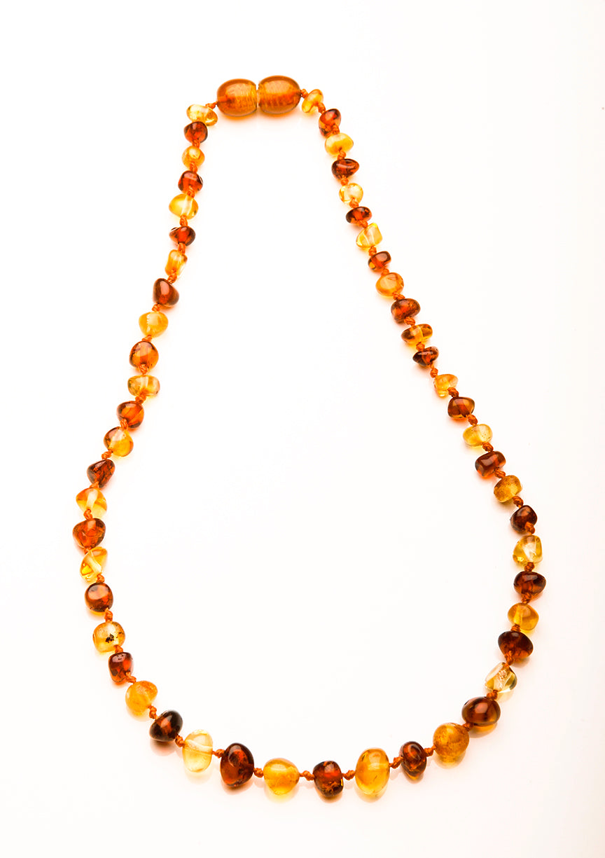 Teething necklace Lemon -Cognac